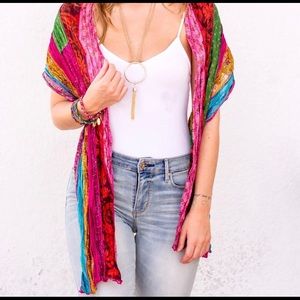 Greensewn Jewel Multi Vintage Silk Sari Scarf